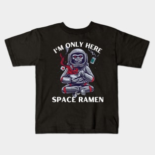 Monkey astronaut ramen Kids T-Shirt